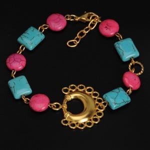 bratara-cu-pietre-semipretioase-turcoaz-fucsia-si-turcoaz-si-pandantiv-semiluna-13-cercuri-cultura-tairona